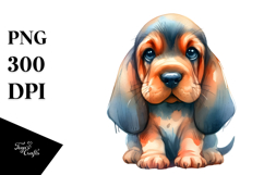 Expressive Bloodhound with Crazy Haircut, Transparent PNG Product Image 1