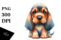 Expressive Bloodhound with Crazy Haircut, Transparent PNG Product Image 1