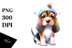 Expressive Bloodhound with Crazy Haircut, Transparent PNG Product Image 1