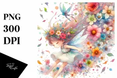 Small Cute Fairy Tumbling with Flower Petals Product Image 3