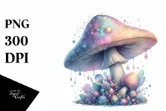 Detailed Pastel Shiny Mushroom PNG Product Image 3