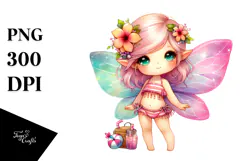 Colorful Beachwear Fairy | Clipart Product Image 1
