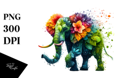 Vibrant Watercolor Elephant, 20 oz Tumbler Product Image 1