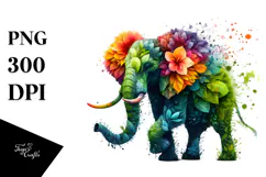 Vibrant Watercolor Elephant, 20 oz Tumbler Product Image 1