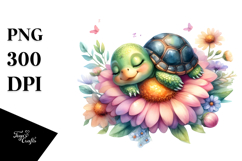 Whimsical Baby Turtle PNG Product Image 1