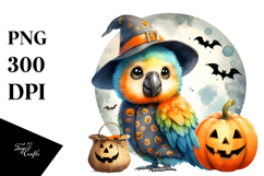 dressed for Halloween Baby Macaw PNG Product Image 1