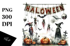 Simple Zombie Cartoon,High-Res PNG Product Image 1