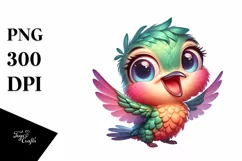 Colorful Baby Hummingbird Clipart Product Image 3