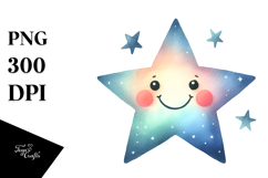 Smiling Whimsical Star PNG Product Image 1