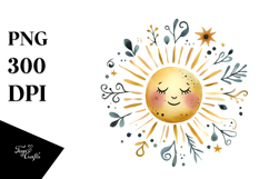 Whimsical Simple Sun PNG Product Image 1