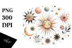 Whimsical Simple Sun PNG Product Image 1