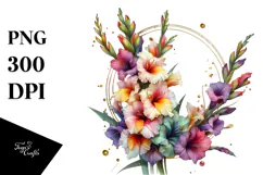 Colorful Gladiolus made of PNG Product Image 1