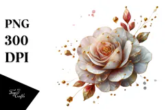 Rose Watercolor Splash PNG Product Image 1