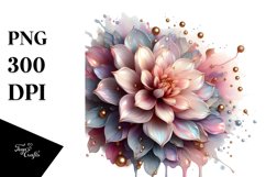 Pastel Glossy Dahlia | Clipart Product Image 1