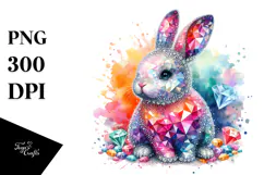 Colorful Bunny Diamonds PNG Product Image 1