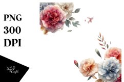 Abstract Horizontal Frame Watercolor Sublimation Clipart Product Image 1