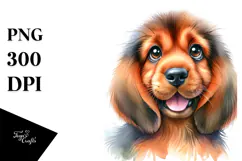 Cute Baby Bloodhound, Vibrant PNG Product Image 1