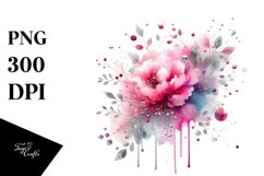 Colorful Pinkish Watercolor Splash | Small Silver Foil Product Image 3