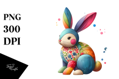 Wooden Bunny Digital Painting PNG Product Image 1