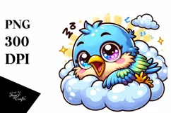 Crazy Baby Sparrow Cartoon Clipart Product Image 1