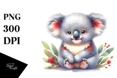 Baby Koala with Big Eyes PNG Product Image 1