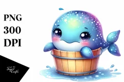 Colorful Baby Whale | Clipart Product Image 3