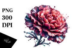 colorful Shiny Carnation -Like Material Splash | Clipart Product Image 1