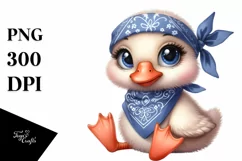 Funny Baby Goose Bandana Clipart Product Image 3