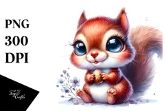 Energic Baby Squirrel with Big Eyes,Transparent PNG Product Image 1