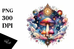 Magical Celestial Mushroom Tarot, High-Res PNG Product Image 1