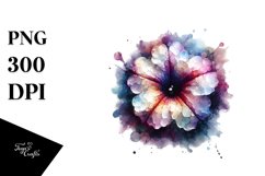 Abstract Watercolor Petunia Material Sublimation Clipart Product Image 1