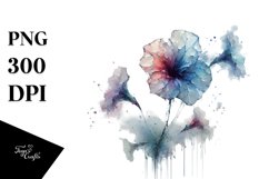 Abstract Watercolor Petunia Material Sublimation Clipart Product Image 1