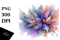 Abstract Lavender Flower,High-Res PNG Product Image 1