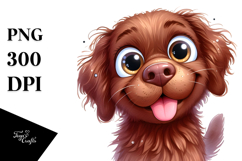 Cute Watercolor Chesapeake Bay Retriever Transparent PNG Product Image 1