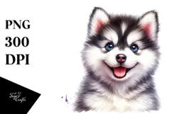 Creative Baby Siberian Husky PNG Product Image 1