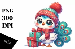 Cute Baby Peacock Retro PNG Product Image 3
