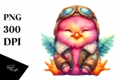 Colorful Baby Chicken in Aviator Suit | Sublimation | Product Image 3