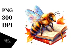 Funny Baby Bee | Vibrant Watercolor Clipart Product Image 1