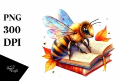 Funny Baby Bee | Vibrant Watercolor Clipart Product Image 1