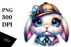 Cute Bunny Detective Hat PNG Product Image 1