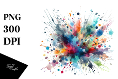Colorful Brushstroke Watercolor PNG Product Image 1