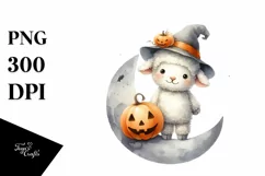 dressed for Halloween Baby Lamb PNG Product Image 3