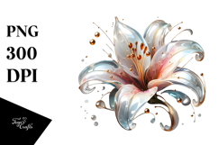 Abstract Lily PNG Product Image 1