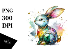 Colorful Bunny PNG Product Image 1