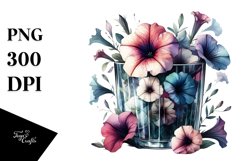 Abstract Petunia White Background | Sublimation, Clipart Product Image 3