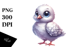 Baby Dove Standing | Watercolor Clipart Product Image 1