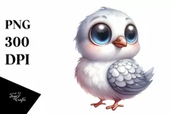 Baby Dove Standing | Watercolor Clipart Product Image 3