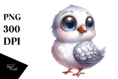 Baby Dove Standing | Watercolor Clipart Product Image 1