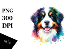 Cute Vibrant Bernese Mountain Dog, 20 oz Tumbler PNG Product Image 1
