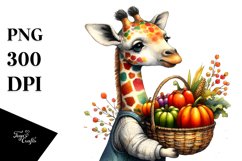 Baby Giraffe Basket | Clipart Product Image 3